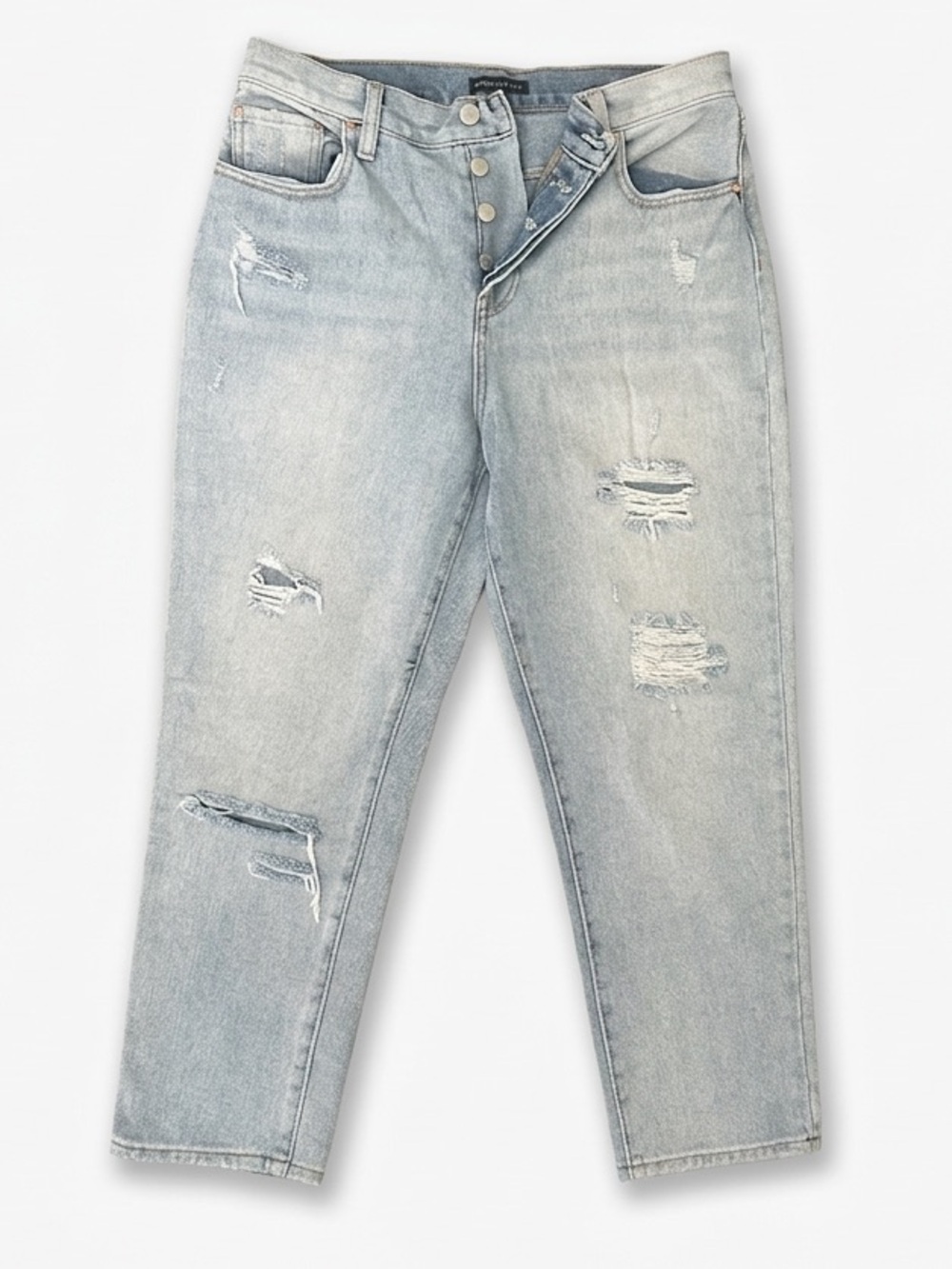 NWOT Kendall & Kylie Light Blue Distressed Women’s High Waist Crop Jeans Size 29